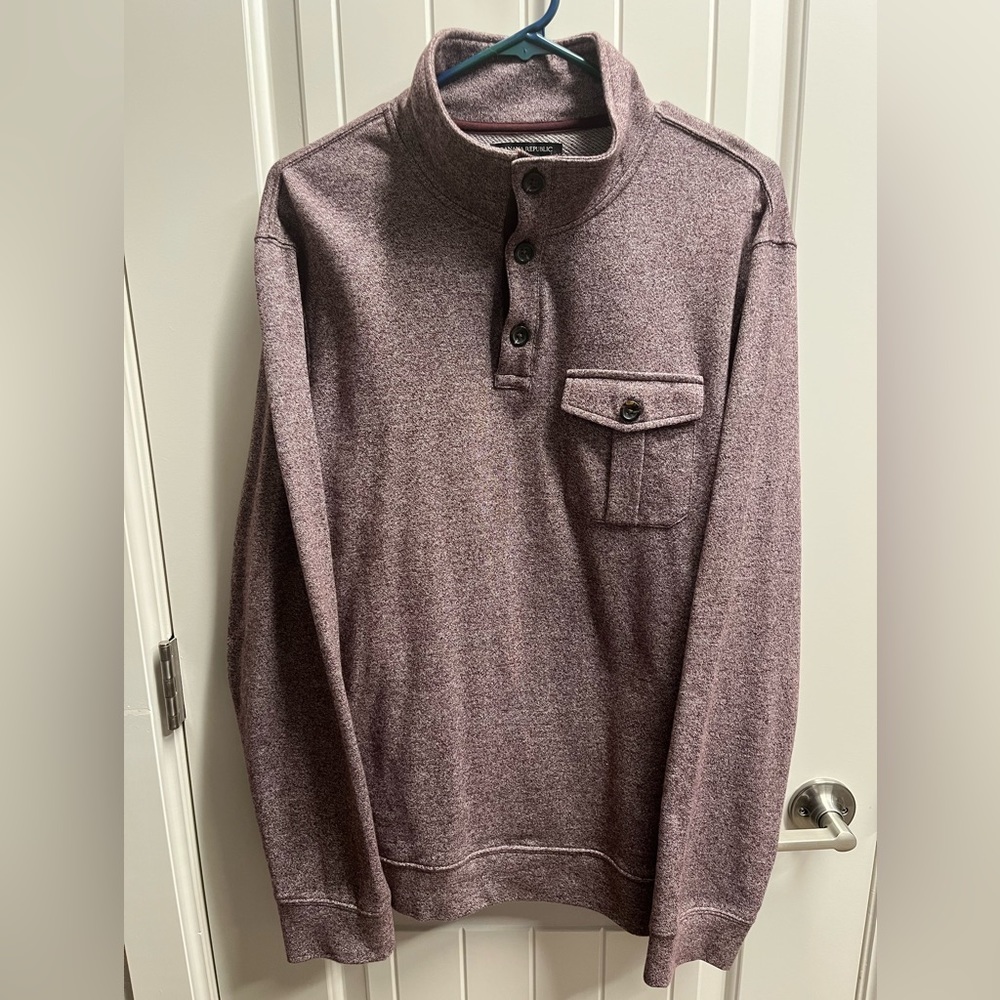 Banana Republic Men’s 1/4 Button Down Sweater